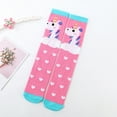 thumbnail image 4 of Esaierr Kids Toddler Girls Printed Socks,3-12 Years Old 3 Pairs Knee-High Cartoon Stockings,Girls Mid-Calf Socks, 4 of 6
