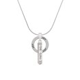 thumbnail image 2 of Delight Jewelry Silvertone Hope Anchors the Soul Bar Joy Ring Charm Necklace, 18", 2 of 4