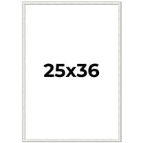 25x36 Frame White Real Wood Picture Frame Width 0.75 inches | Interior Frame Depth 0.5 inches |