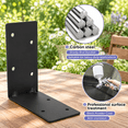6''X6''X3'' 4P Reinforced L Shape Angle Support Brackets for Wood ...