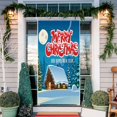 thumbnail image 1 of Cubierta de puerta navideña de 35 x 79 pulgadas - Diseño de Papá Noel - Decoración para puerta de Navidad - Decoración para festivales y fiestas, 1 of 5