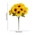 thumbnail image 5 of Vacemry Under $5 Artificial Sunflower Bouquet, Fall Thanksgiving Harvest Decoration, Realistic Cloth Fake Flowers for Potted Arrangement, Seasonal Home Table Centerpiece, Autumn Party Decor, 5 of 9