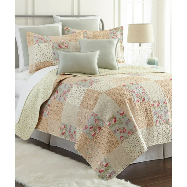 Sherry Kline Riverside Printed Cotton 3-piece Quilt Set - Walmart.com ...