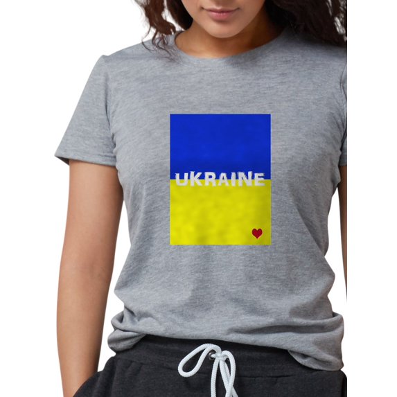 CafePress - Ukraine Heart T Shirt - Womens Tri-blend T-Shirt