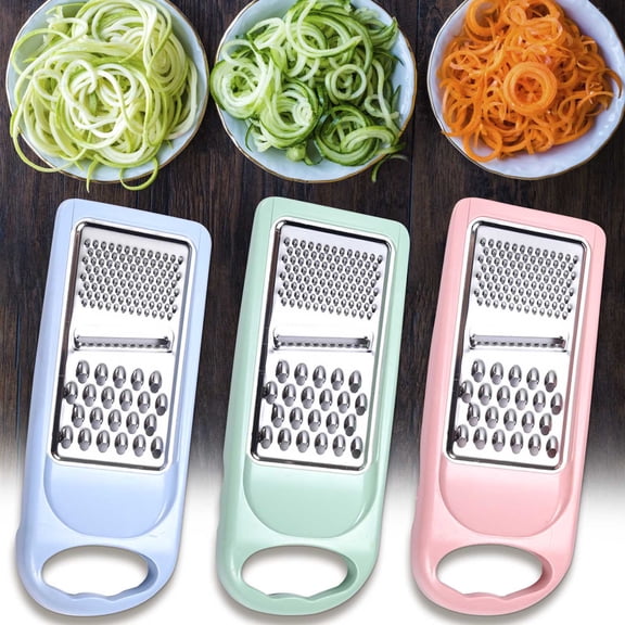 Vegetable Grater Cheese Shredder, Stainless Steel Manual Kitchen Gadget for Effortless Zesting and Slicing, Ergonomic Handle Rust-proof Food Prep Tool, Topliu
