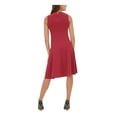 thumbnail image 2 of TOMMY HILFIGER Womens Red Sleeveless Jewel Neck Midi Shift Dress 4, 2 of 2