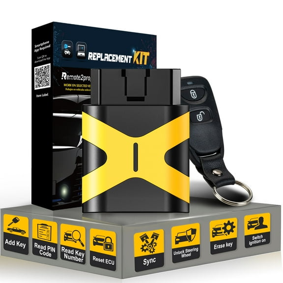 Car Key Remote Programmer Tool and Keyless Entry Remote Replacement for 2011- 2013 Kia Soul with FCC: NYOSEKS-AM08TX