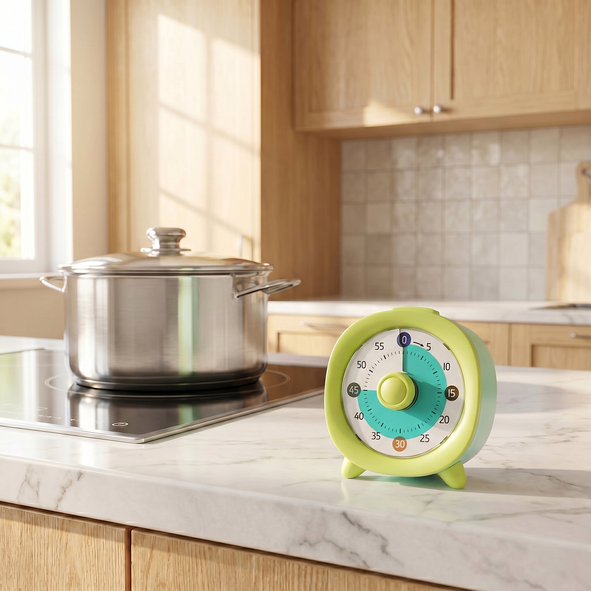Unique Bargains 60 Minute Kitchen Digital Visual Timer for Studying Green