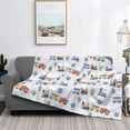 thumbnail image 2 of Fotbe Trains And Cactuse Manta de Franela con Estampado, Manta Ultrasuave para Cama, Sofá, Auto, Hipoalergénica y Antibolitas-60"x50", 2 of 6