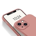 thumbnail image 6 of for iPhone 14 Case for Women with Full Camera Lens Protection, Silicone Girly Cute Side Soft Ultra Slim Shockproof Protective Lightweight Phone Cover for iPhone 14, Pink, 6 of 9