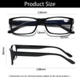 thumbnail image 2 of 2 Pairs Unisex Blue Light Blocking Reading Glasses Black Spring Hinge Readers, 2 of 6
