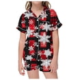 thumbnail image 1 of TIWEKE Vêtements de Nuit et Robes pour Filles - Vêtements d'Intérieur d'Été pour Enfants, T-Shirt à Manches Courtes Imprimé et Pantalons Courts, Pyjamas pour des Nuits Confortables, Tailles 12-13 Ans, 1 of 4
