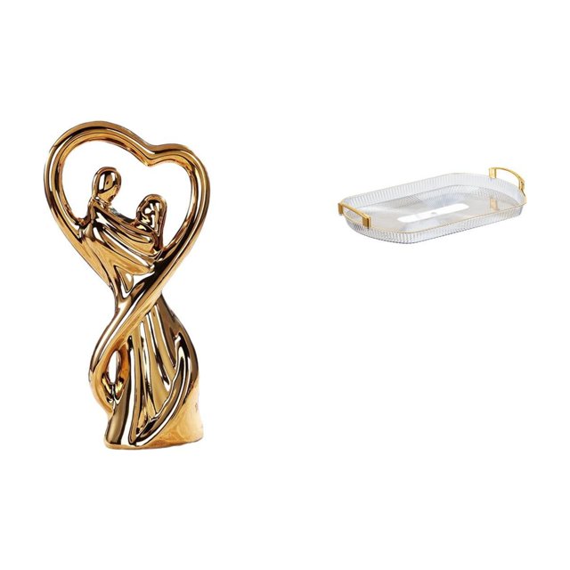Escultura De Aniversario Para Amantes, Regalo Para Familia, Novia, Hombre, Con Bandeja Nórdica Rectangular Para Guardar Joyas, Organizador Para El Hogar, Dormitorio, Comedor, Oficina,