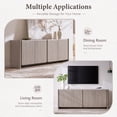 thumbnail image 7 of Aitjunz 66" Buffet Cabinet with Storage, Modern Sideboard w/Curved Edges & Adjustable Shelves, Gray, 7 of 7