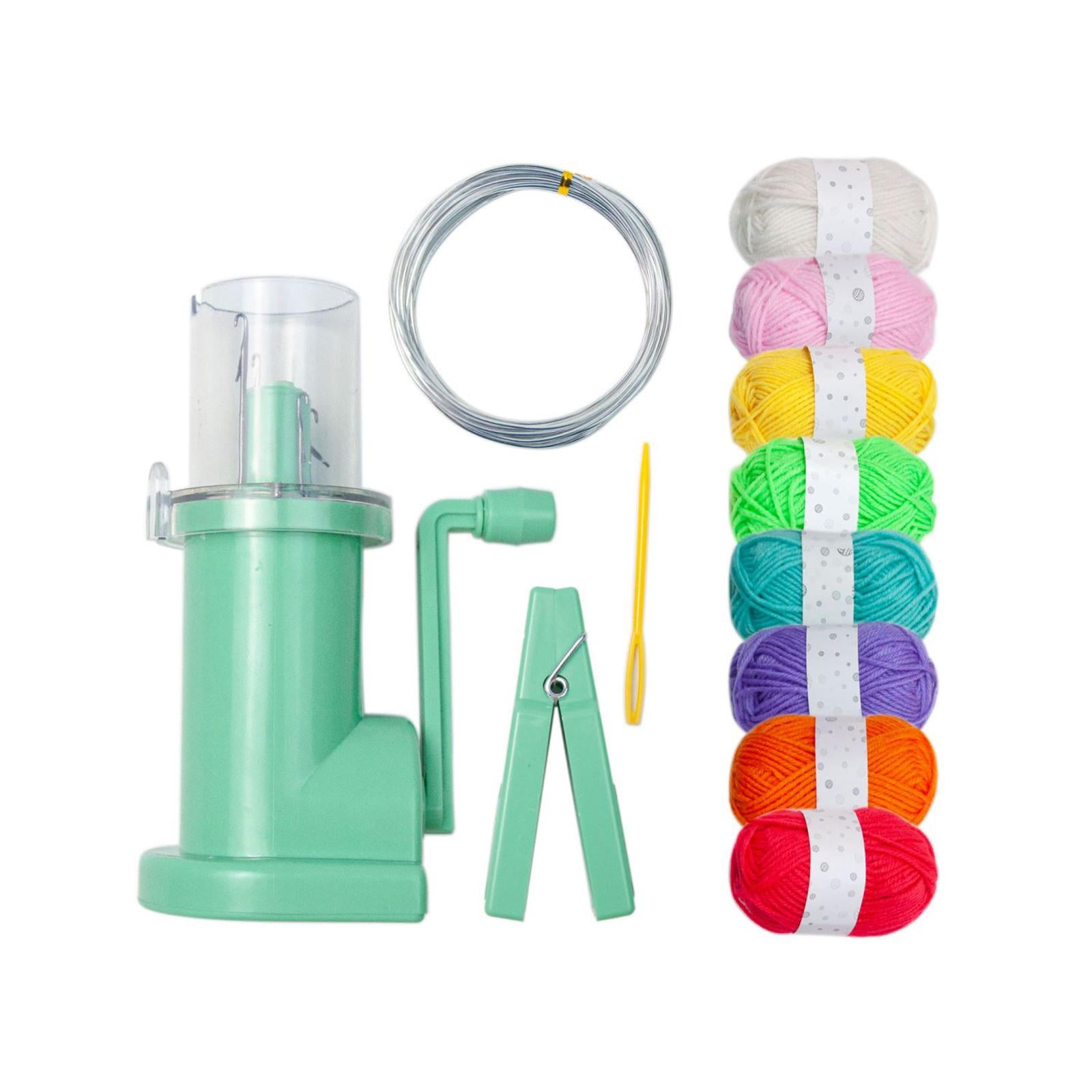 FVDPWYE Hand Knitting Machine Colorful Yarn Weaving Thread Household Weaver Cord Knitter 8 Colors Yarn Set