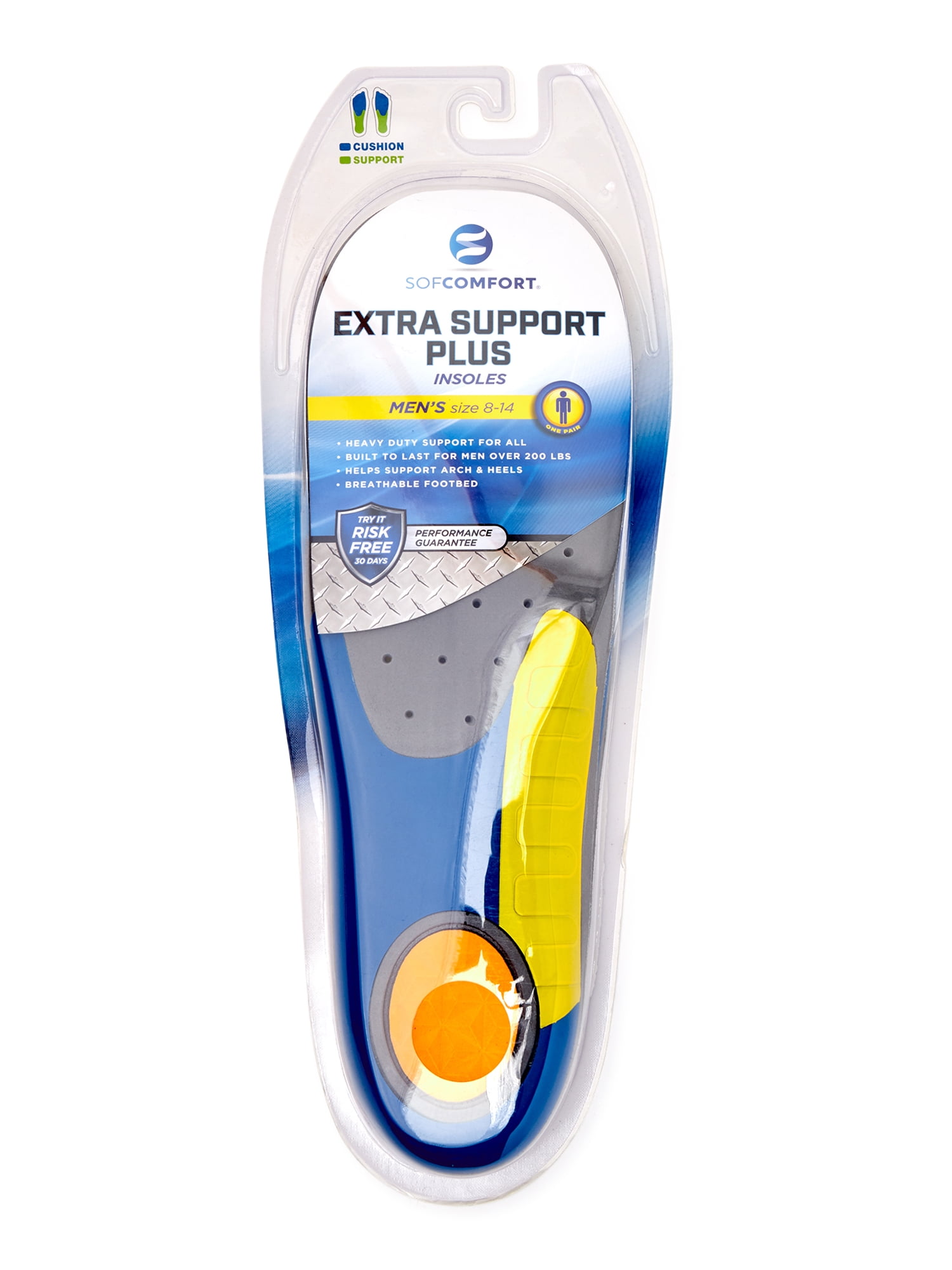 SOF COMFORT Men's Extra Support Plus Insole, One size fits all