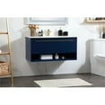 thumbnail image 2 of 40 inch single bathroom vanity in blue with backsplash, 2 of 8