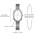 thumbnail image 2 of DESIGNICE Women Quartz Watches Wrist Strap Oval Watch Easy Read Dial Classical Office Ladies Fashion Dress Up Adjustable Stainless Steel SilverWhite, 2 of 7