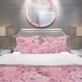 thumbnail image 2 of Designart 'Pink Flowers Composition' Bohemian & Eclectic Duvet Cover Set, 2 of 4