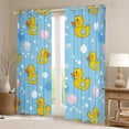 thumbnail image 2 of jejeloiu Lovely Duck Blackout Curtains,Cute Balloon Curtains Pack of 2 (38x45 Each),Yellow Blue Window Curtains For Kids Teens,Super Cozy Room Decor, 2 of 6