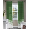 thumbnail image 4 of Ombre Waves Sheer Curtains 84 Inch Length 2 Panels Set for Living Room/Bedroom, Abstract Art Gradient Sage Green Modern Kitchen Curtains Grommet Semi-Sheer Curtains Drapes Window Treatments 52"x84"x2, 4 of 7