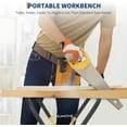 thumbnail image 4 of Senfot 2 Pack Heavy Duty Folding Workbench, Low Carbon Steel Portable Utility Workbench Yellow for Garage Shop DIY Assembly Repair and Craft Project, 4 of 7