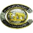 thumbnail image 1 of Moranse Religion Cross Cowboy Kneeling Prayer And Horse Design Belt Buckles, 1 of 5