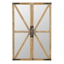 Walker Farmhouse Window Mirror Nutmeg 30" x 20" by Aspire