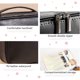 thumbnail image 3 of Elegante Neceser de Viaje para Cosméticos - Múltiples Compartimentos, Tela de Cuero PU, Neceser para Mujer de Gran Capacidad - Viajes y Uso Diario, 3 of 5