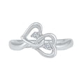 thumbnail image 2 of Sterling Silver White Round Diamond Fashion Ring (0.05 CTTW), 2 of 3