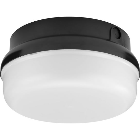 Hard Nox Collection Black 9" Round Flush Mount Light
