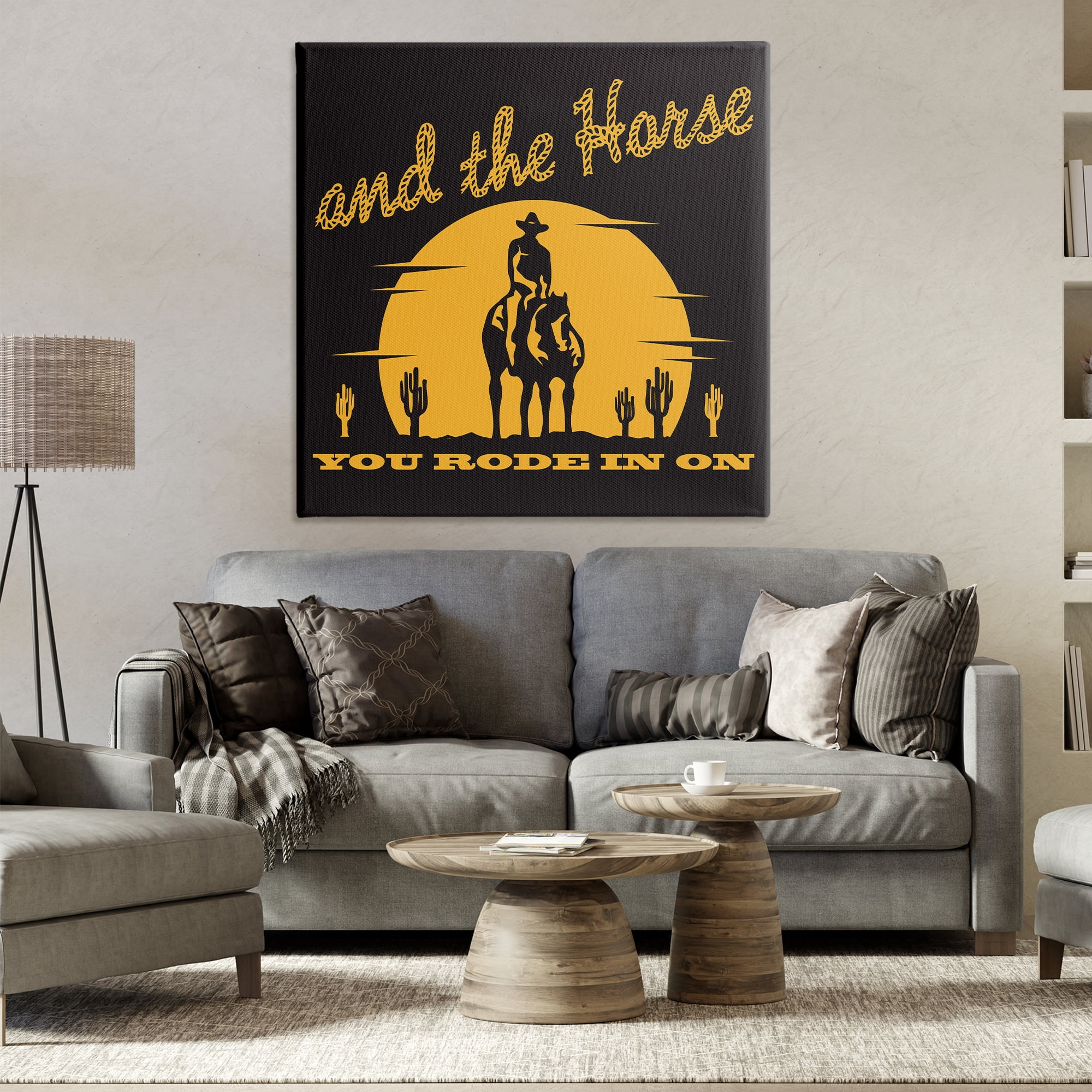Stupell Industries Horse You Rode In On Novelty Painting Gallery Wrapped Canvas Art Print Wall Art, 36 x 36