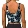 thumbnail image 3 of Lsque Glowing Butterfly Printed Women'S Sports Bra, Compression, Moisture Wicking, High-Impact Sports Bra For Women,Supportive sports bra-Large, 3 of 9