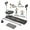 Style B-Black, variant on Rican Pilates Reformer Board with Resistance Bands, Portable Pilates Board Ab Machine, Full Body Workout for Home, LED Timer & Calorie Display Ab Core Strengthener Trainer