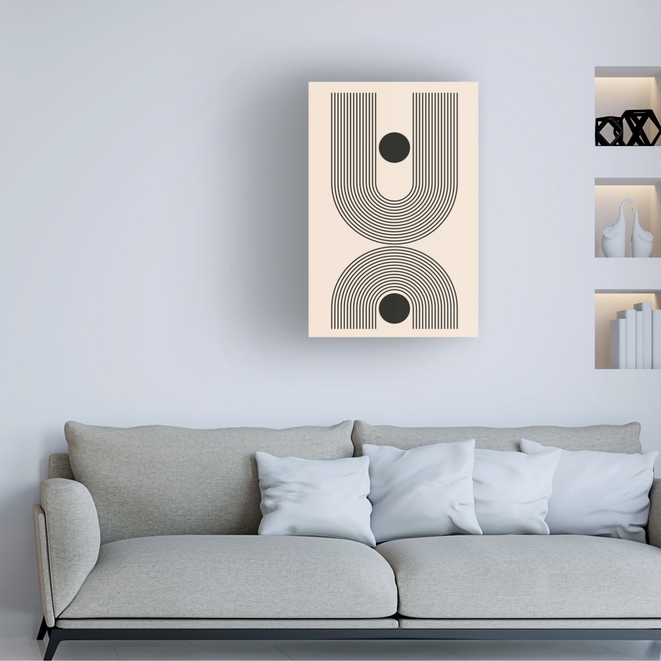 Trademark Fine Art jay stanley Black Boho Vibe Series 1 Canvas Wall Art