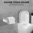 thumbnail image 5 of Dznils Wall Mounted Stainless Steel Square Toilet Paper Holder, Polished Chrome, 5 of 11