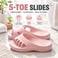 thumbnail image 3 of Five Toe Shoes for Women with Arch Support, Cushioned Toe Separator Slides for Home and Outdoor Walking, 3 of 7