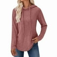 thumbnail image 3 of Womens Hoodies Oversized Sweatshirts Long Sleeve Shirts Sweaters Fall Pullovers Tops Pink S, 3 of 6