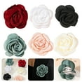 thumbnail image 2 of Qisuw Trend Rose Textiles Badges Rose Flower Lapel Pin Retro Floral Fabric Cloth Brooch Fashion Clothing Jewelry Accessories, 2 of 21