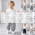thumbnail image 4 of Toddler 18-24 Months Boys Cargo Joggers Pants Drawstring Jogging Pants Elastic Waist Trousers 6-12 Months 12-24 Months 2T 3T 4T 5T 6T 7T 8T 9T Children Light Gray School Uniform Pants, 4 of 8