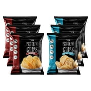 Assorted Protein Chips, Keto-Friendly, 14g Protein, 3g-4g Net Carbs, Gluten Free, Keto Snacks, Low Carb Snacks, Protein Crisps, Made in USA, 6 Pack