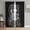 Black,FlintGray,Alabaster,Silver, variant on Halloween Sheer Curtains 63 Inches Long, Vintage Funny Skulls Bone Ghost Rustic Farmhouse Light Filtering Window Curtains for Living Room, Rod Pocket Voile Sheer Curtain Drapes, 52"W x 63"L, 2 Panels