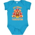 thumbnail image 3 of Inktastic My First Thanksgiving with Football Turkey Boys or Girls Baby Bodysuit, 3 of 5