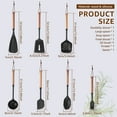 thumbnail image 2 of Jetcloudlive Silicone Cooking Utensils Set of 7, Heat Resistant BPA Free Kitchen Utensil Set with Wood Handle for Nonstick Cookware, 2 of 7