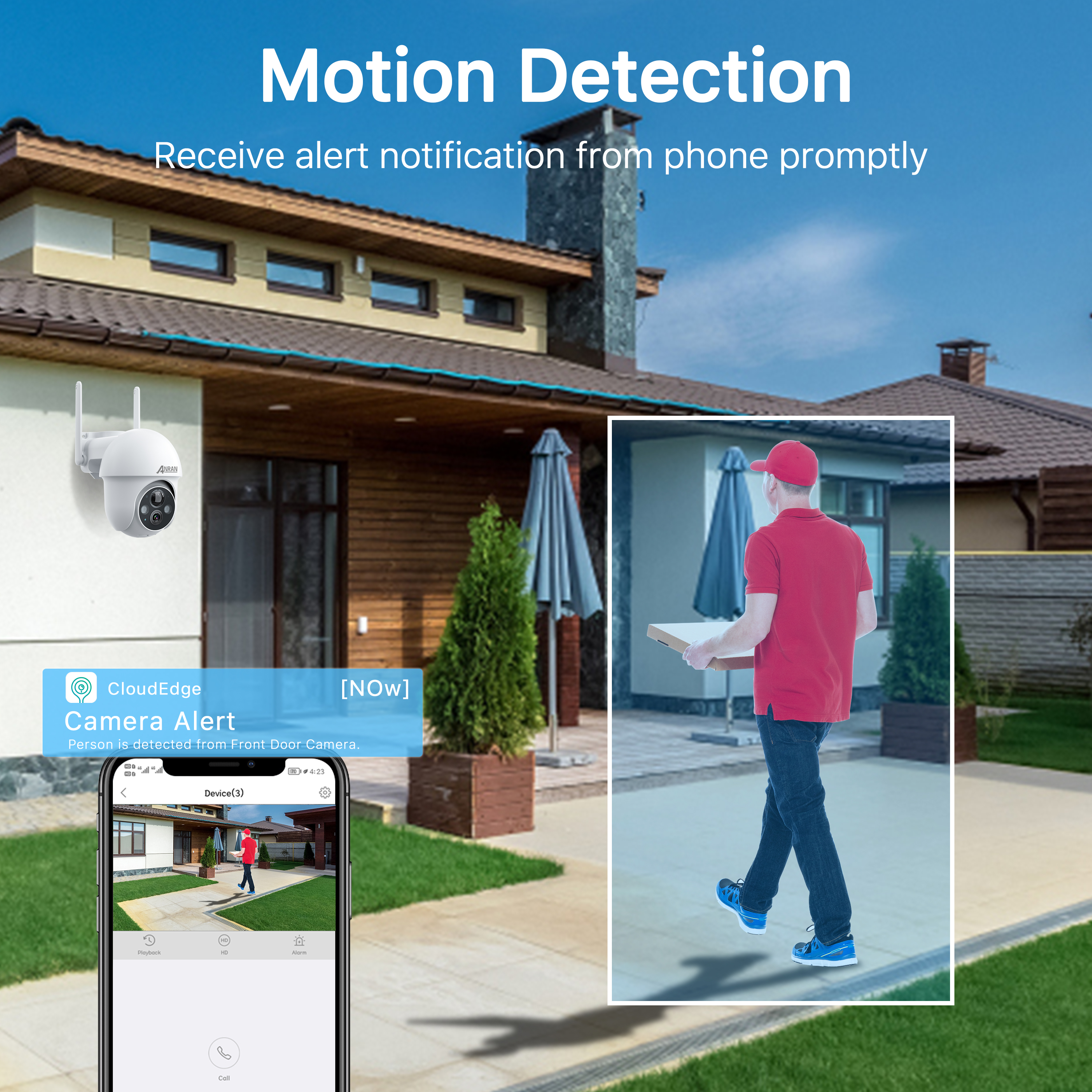 ANRAN 4K Solar Security Camera with 360° View and Color Night Vision photo 6