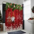 thumbnail image 4 of Christmas Gnome Bathroom Shower Curtain Snowflake Xmas Ball Evergreen Bough Red Waterproof Washable Shower Curtains for Bathtub Bath Decor with Grommets and Hook 36 X 72 Inch, 4 of 8