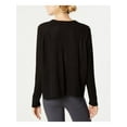 thumbnail image 2 of I.N.C Womens Smocked-Hem Pullover Blouse, Black, X-Large, 2 of 2
