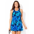 thumbnail image 5 of Swimsuits for All Women's High Neck Two Piece Racerback Swimdress, 5 of 6