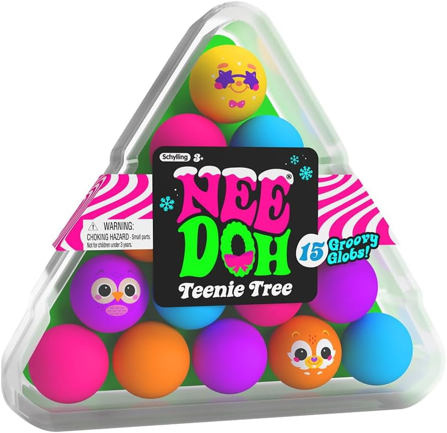 Nee Doh Teenie Tree – 15 Groovy Glob Stress Balls for Kids & Adults