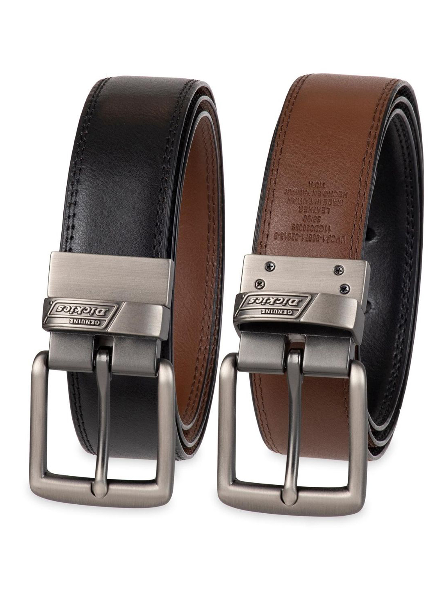 Genuine Dickies Men's Reversible Belt, Black/Brown photo 4